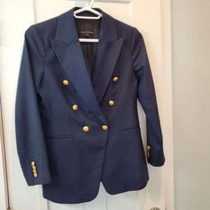 Banana Republic Navy Double Breasted Wool Blend Blazer - worn only one season